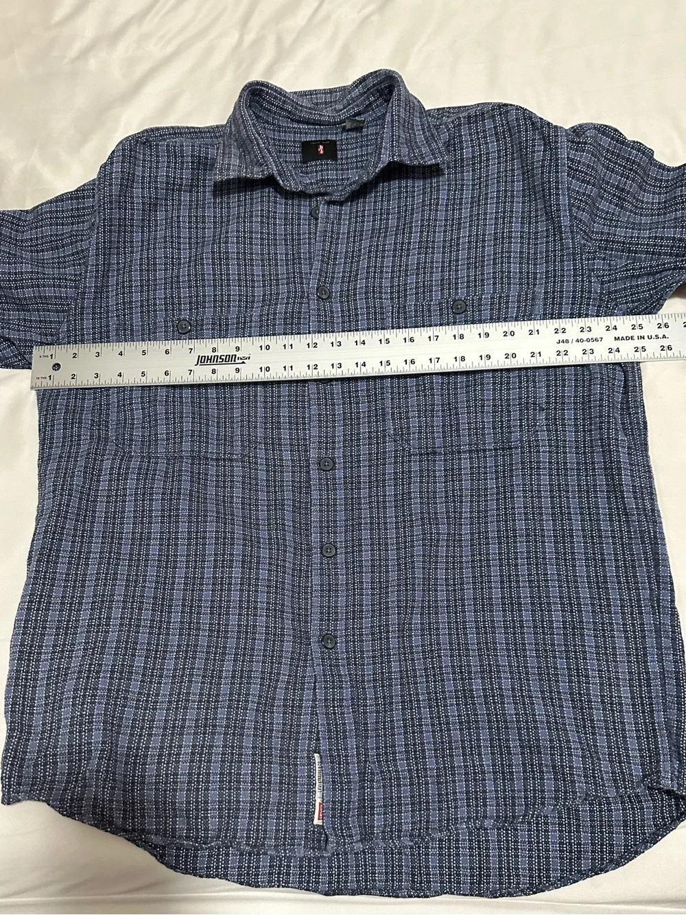 Levi's Jeans Men's 100% Cotton Plaid Button Down Thick Long Sleeve Shirt Size M
